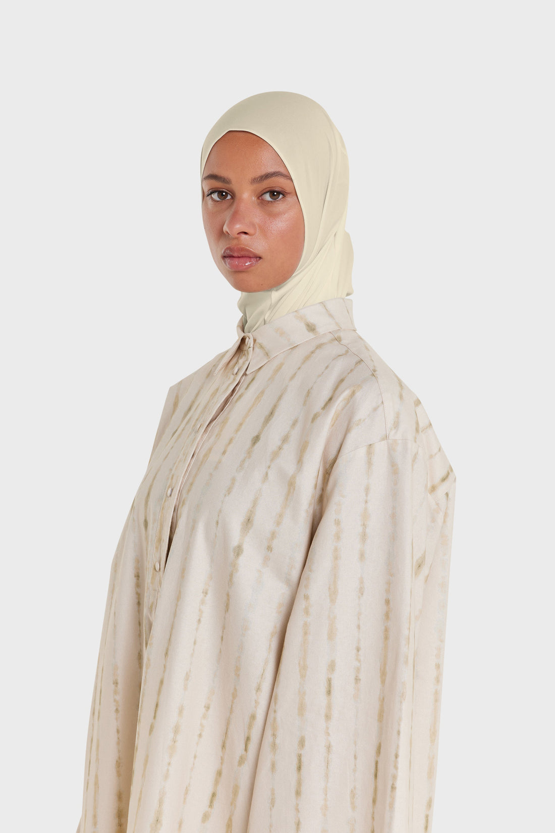 Premium Jersey hoofddoek | Crème brûlée