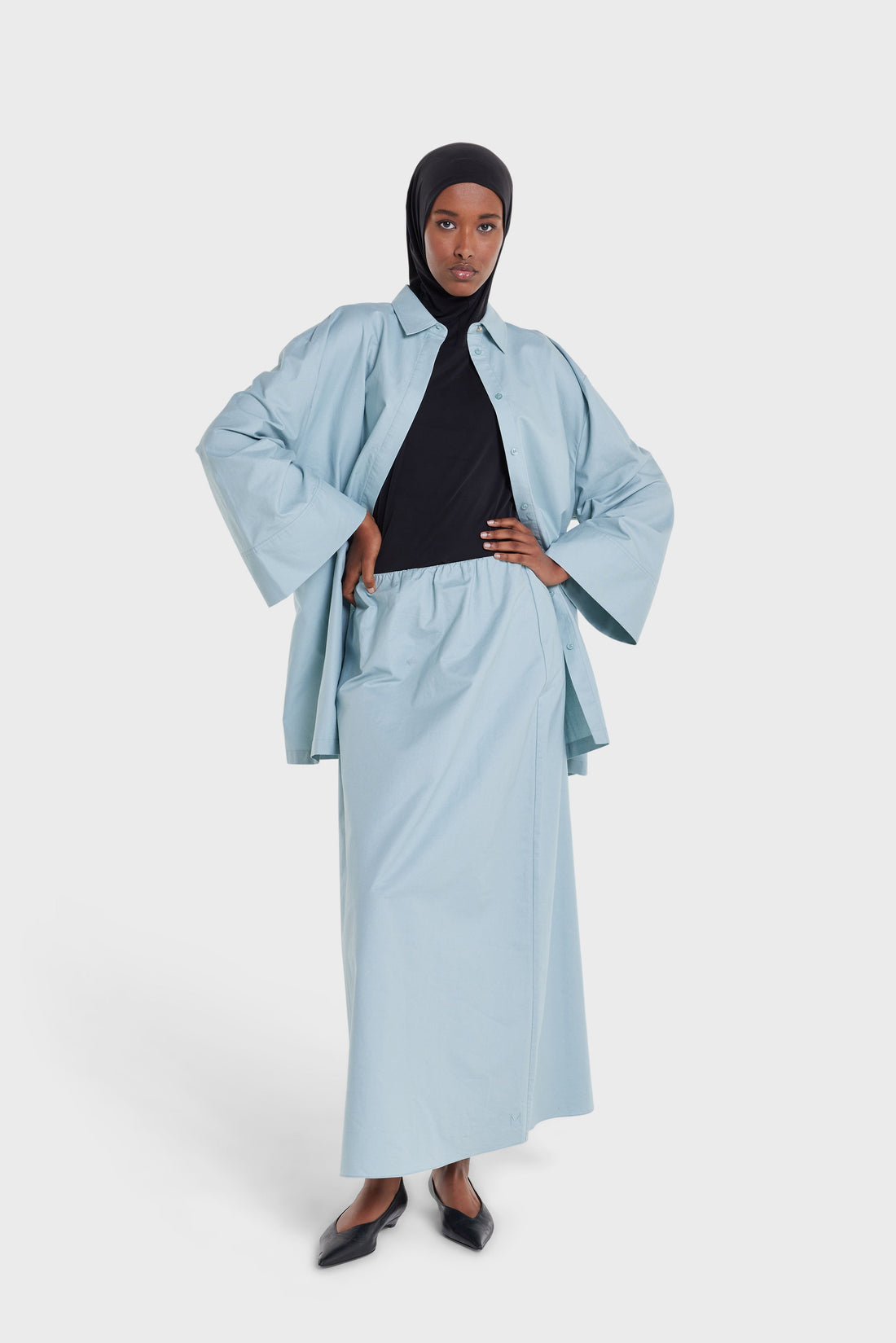 Mouwloze Hijab Top | Zwart