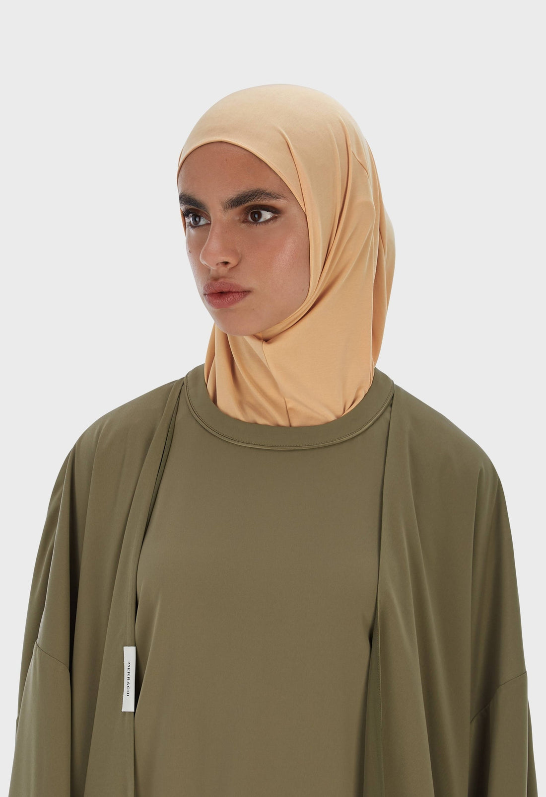 Ademende hoofddoek | Beige Roze
