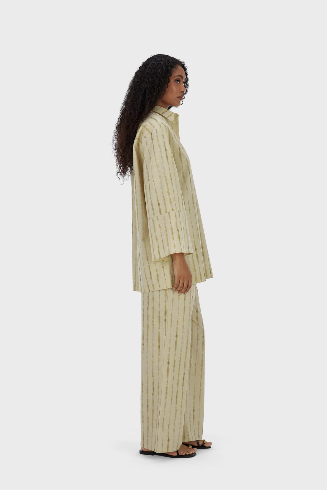 Shibori Broek | Zacht Kaki