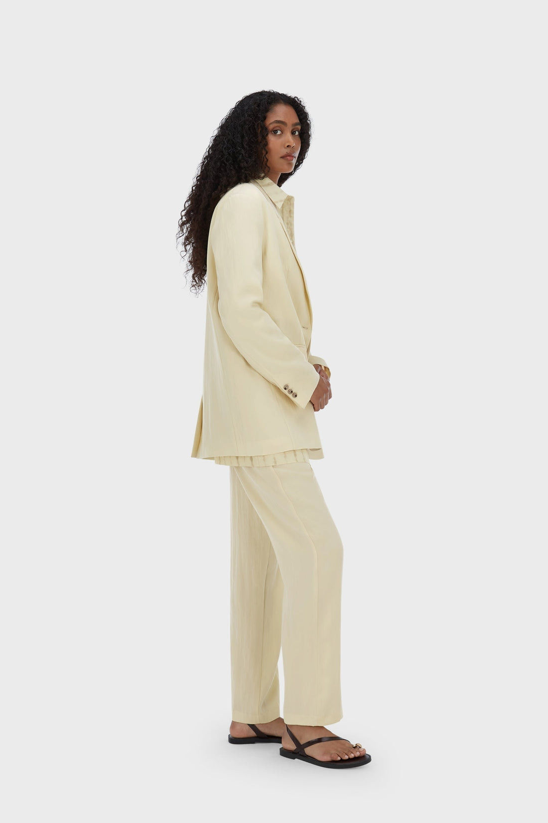Gestructureerde Getailleerde Broek | Sorbet