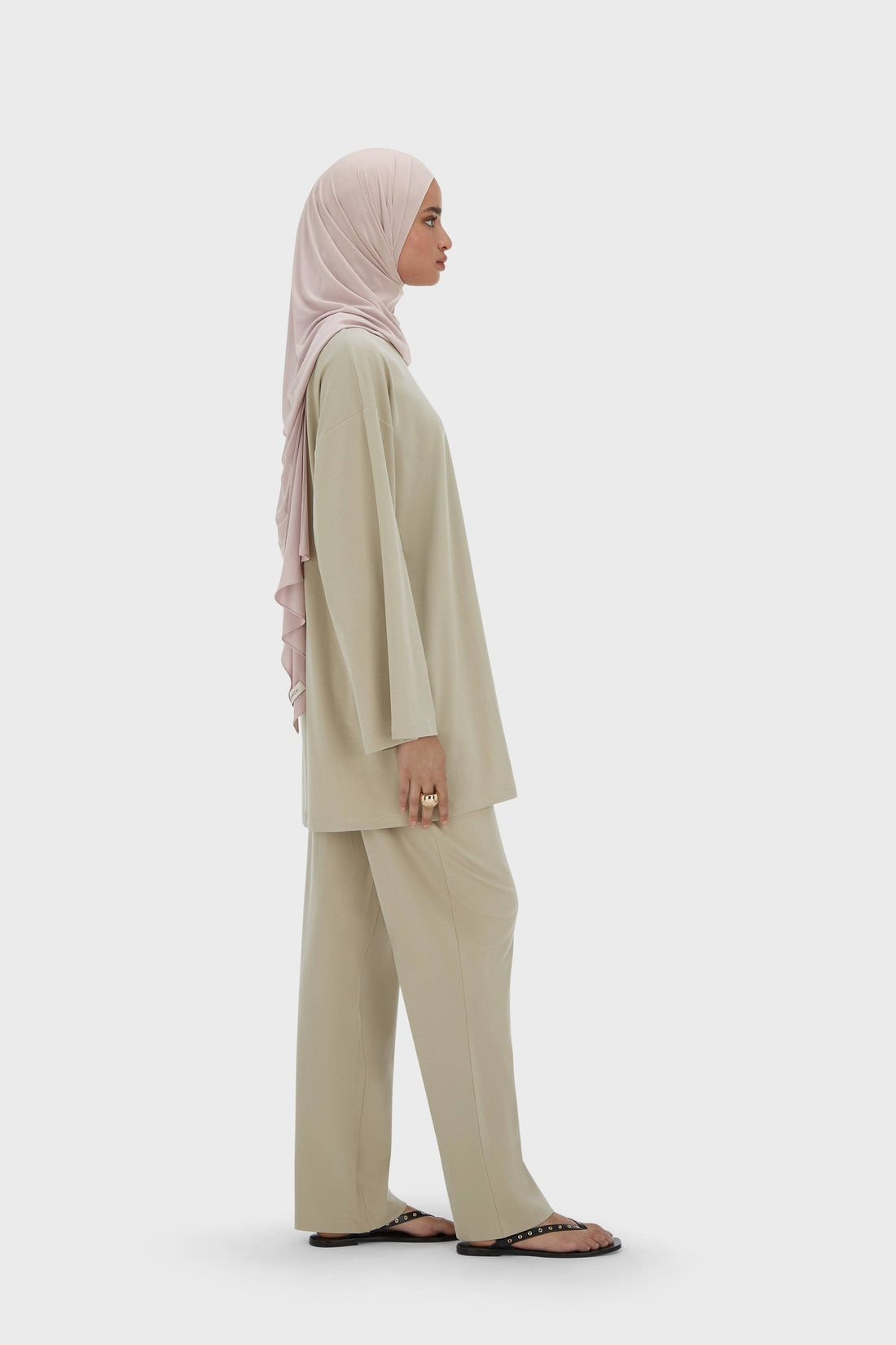 Zomer Jersey Top | Moss Gray
