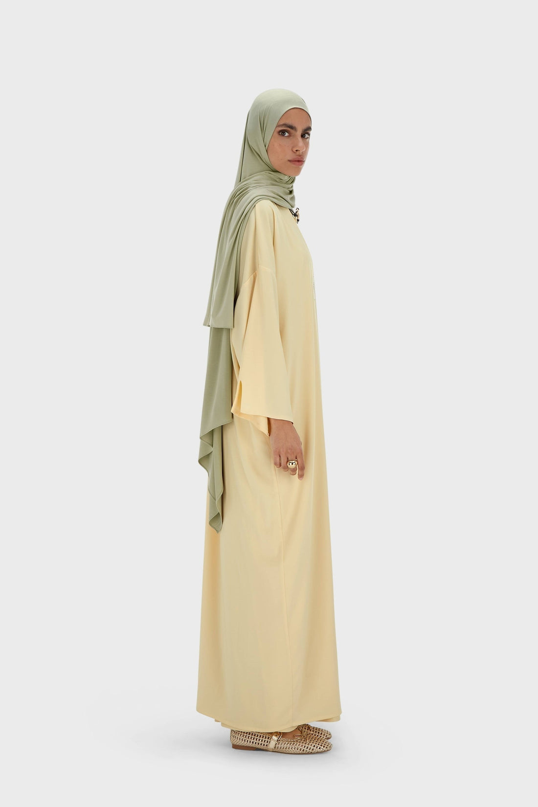 Geweven Abaya Normaal | Sorbet