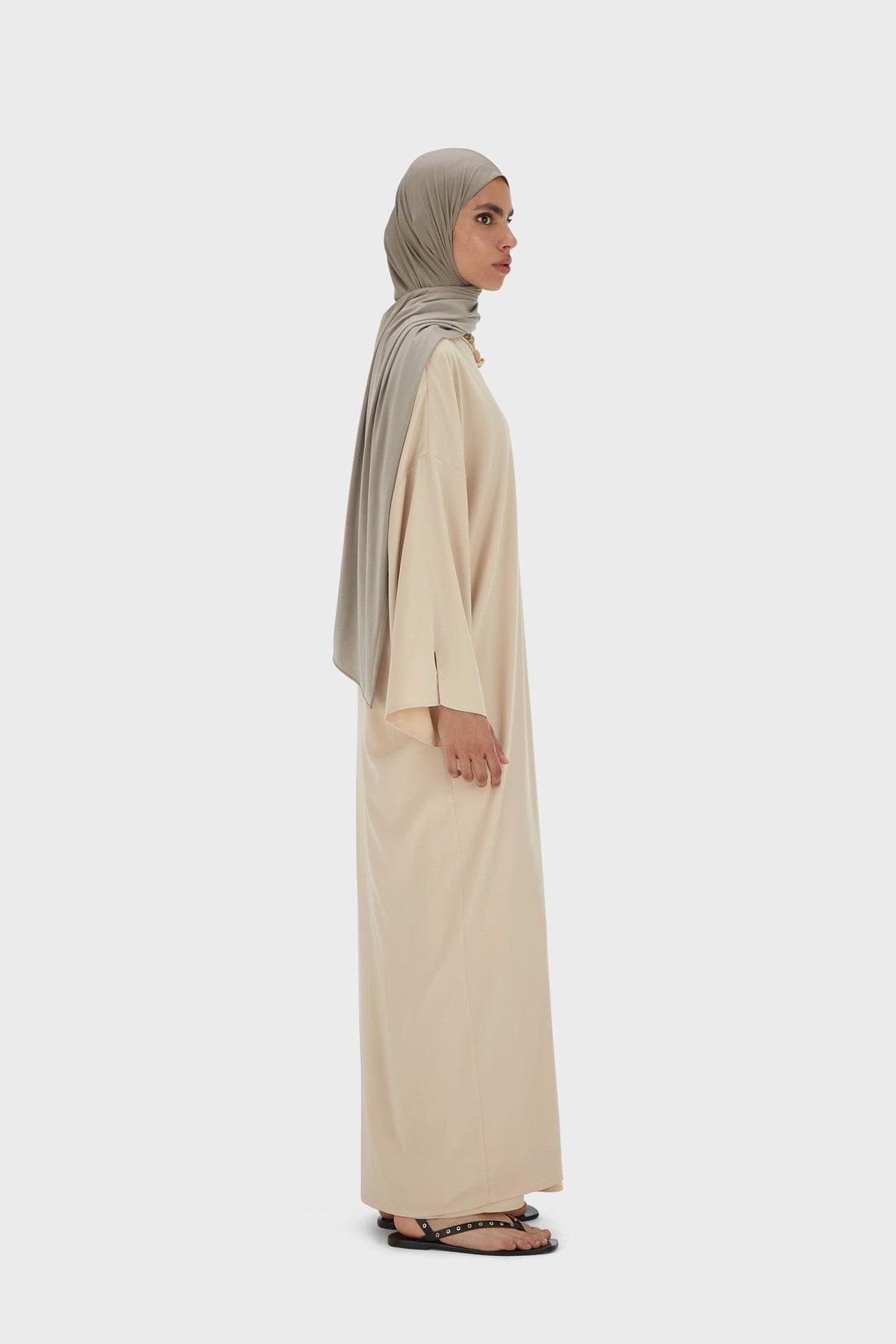 Korte geweven abaya | Warm Butter