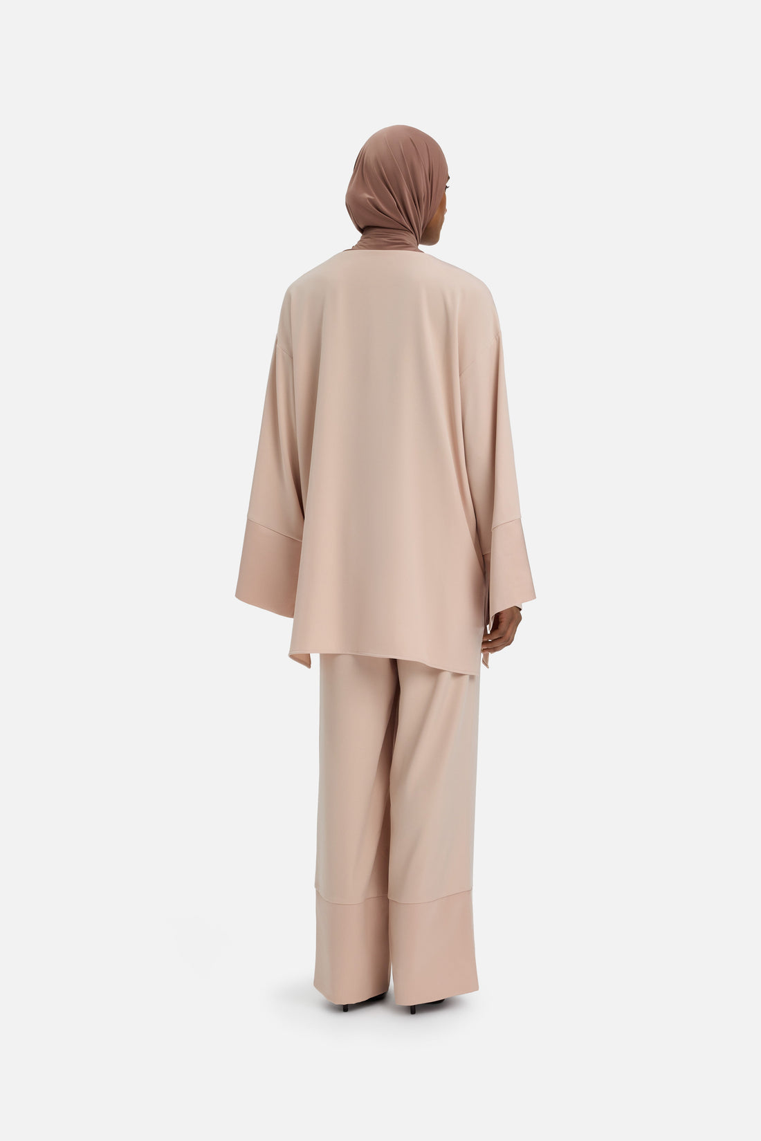 Satijnen Blouse met Bies | Donkerroze