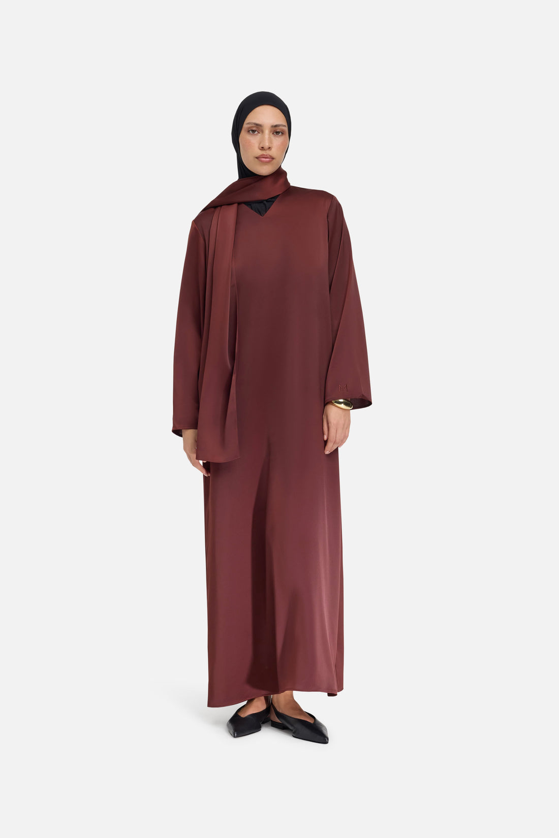 Omslagdoek Jurk | Dark Cherry