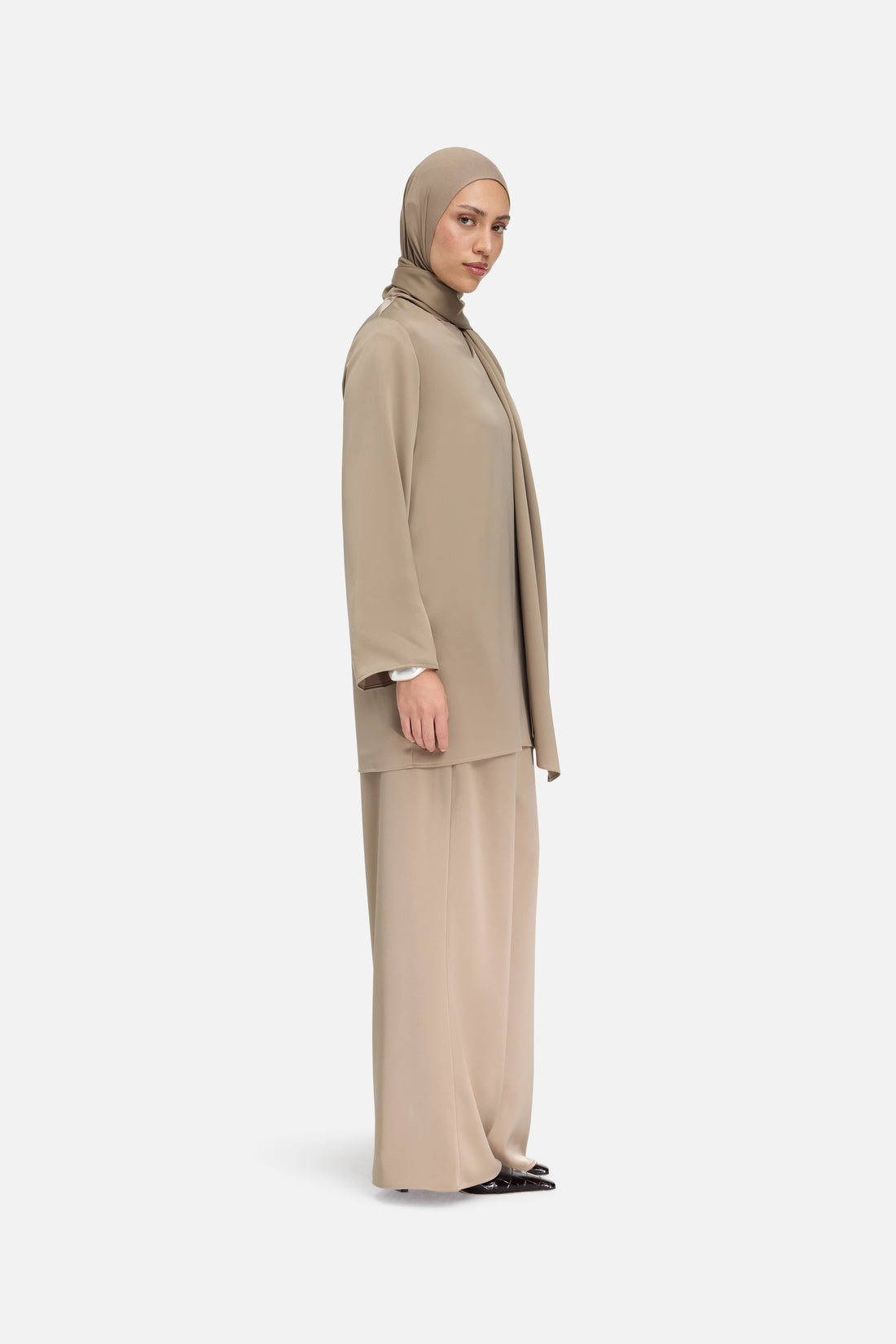Sjaal overhemd | Kaki