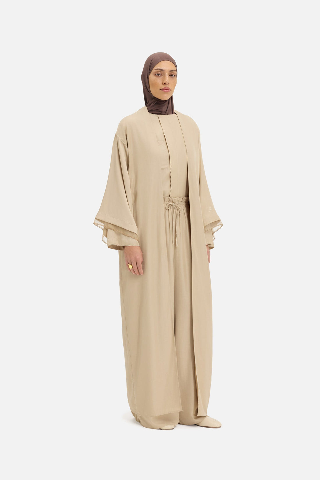 Transparante gelaagde abaya | Haver