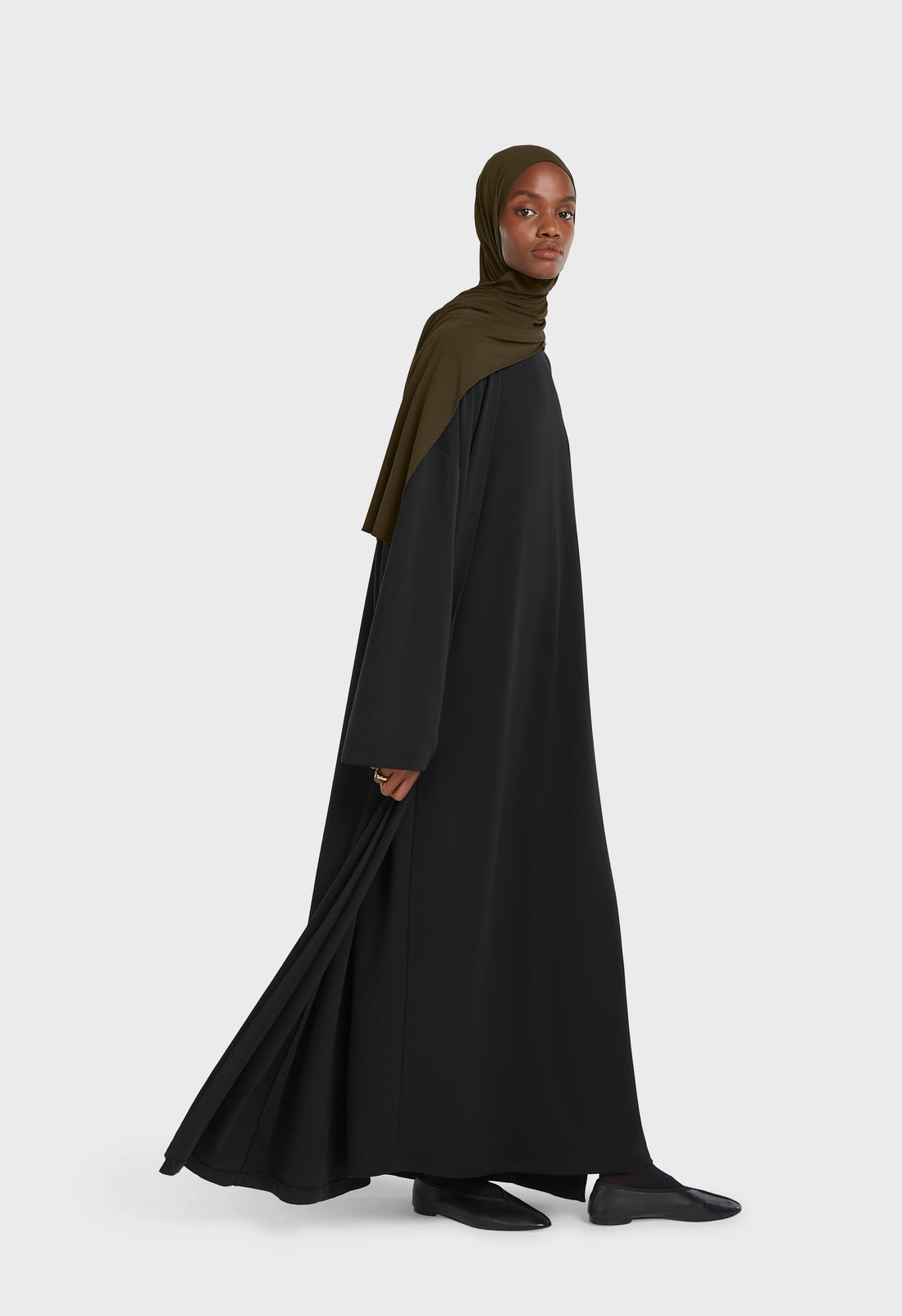 Zachte Rayon Abaya | Zwart