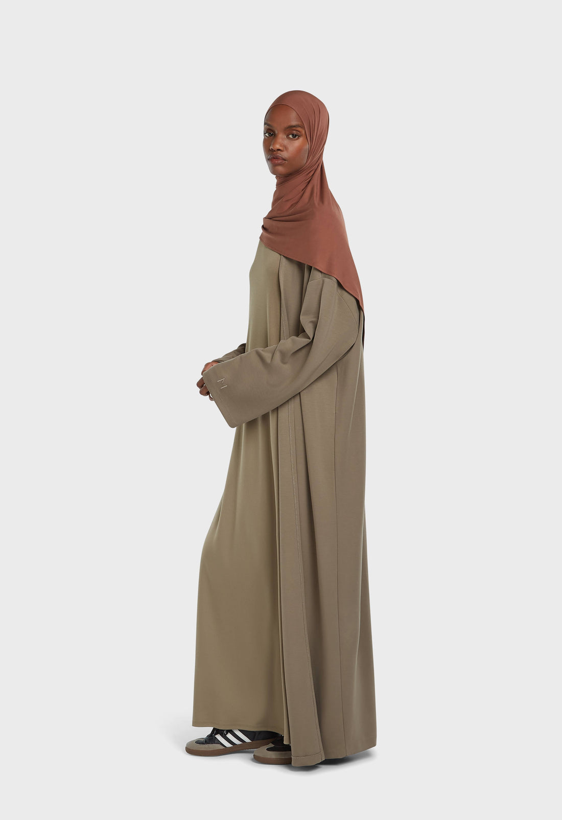 Doux Rayonne Abaya | Desert Brown