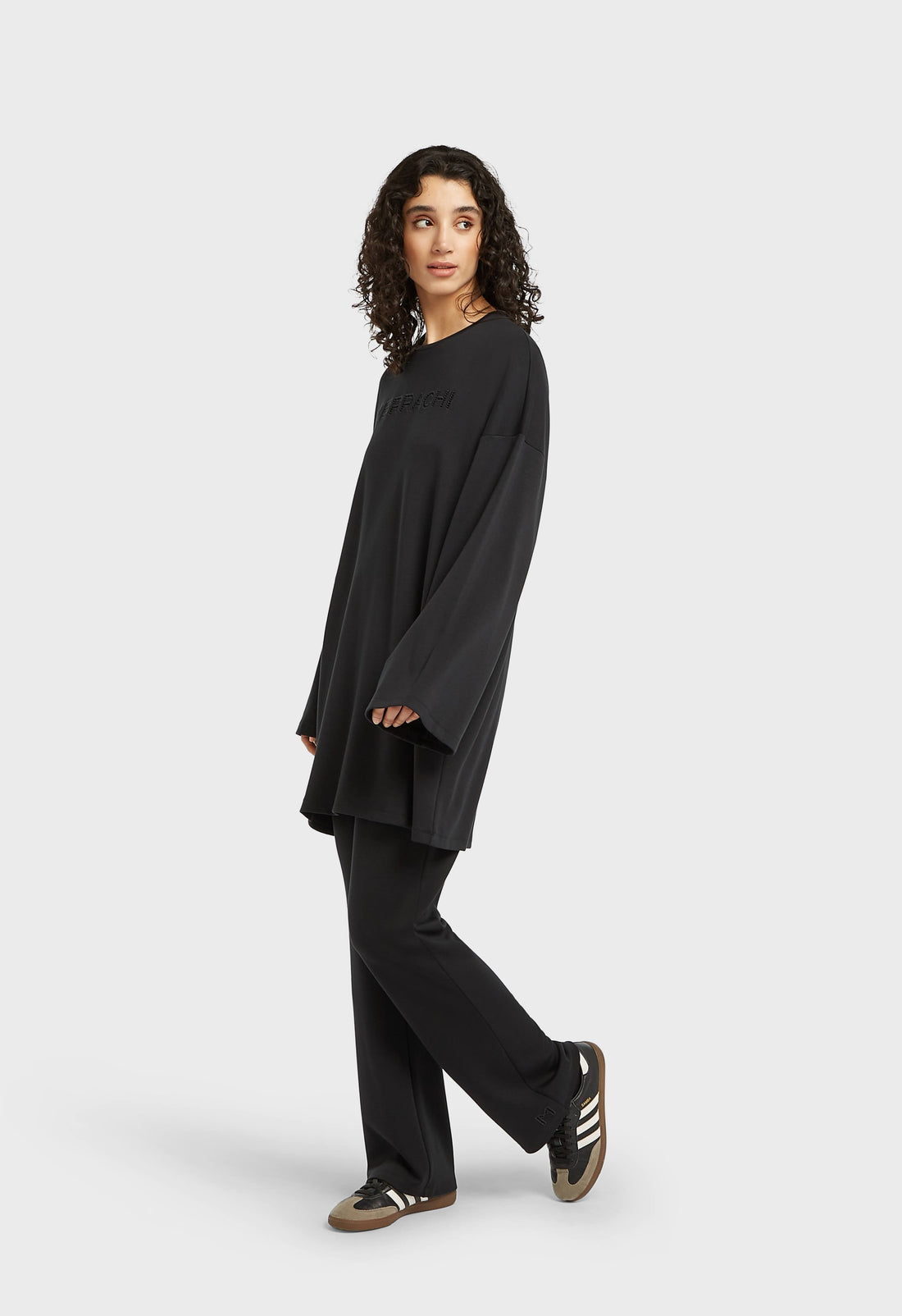 Zachte Rayon Broek | Zwart