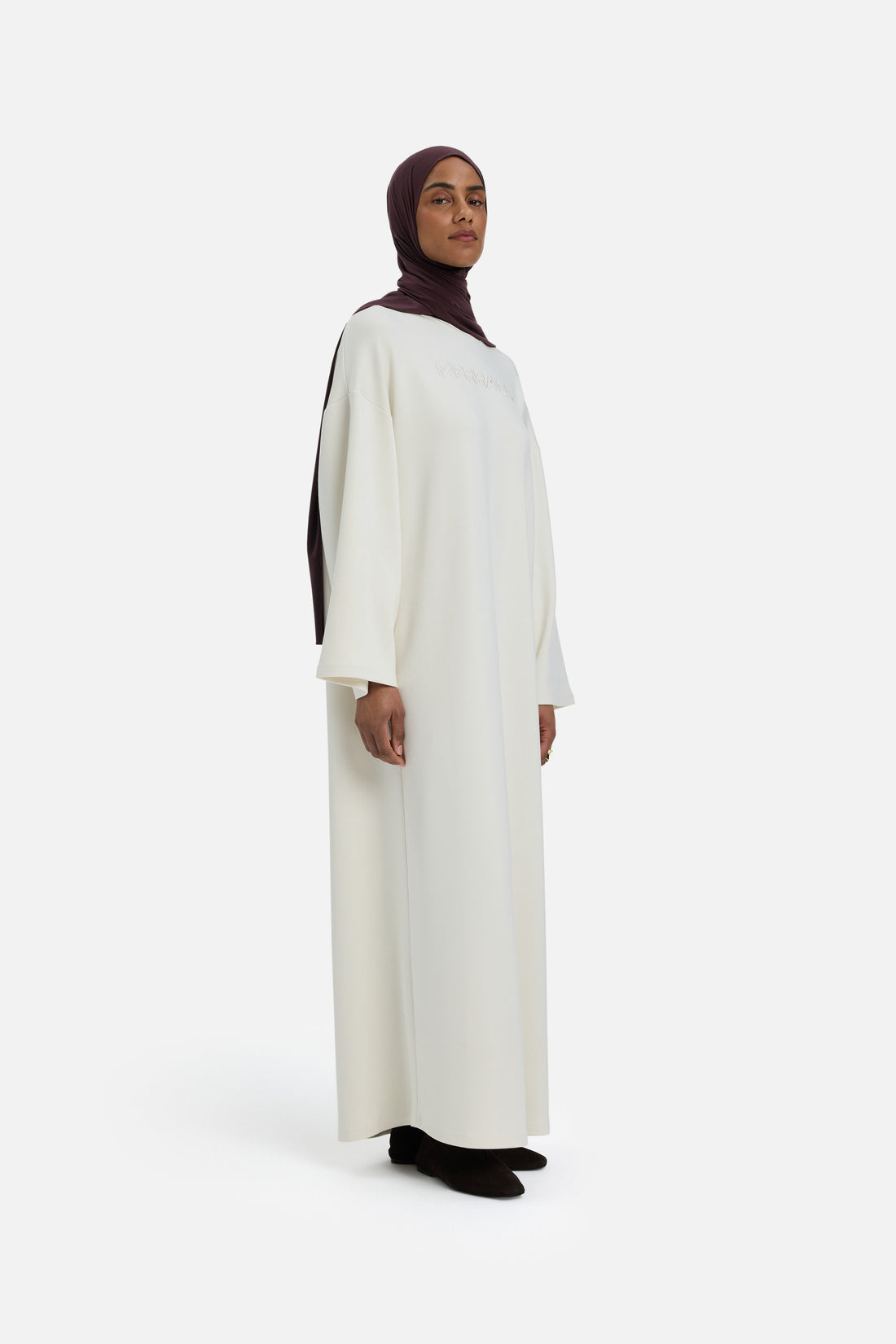 Zachte Rayon Jurk | Gebroken wit