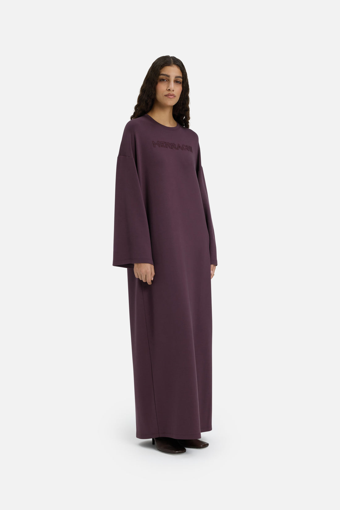 Mooie Rayonne Jurk | Vintage Paars