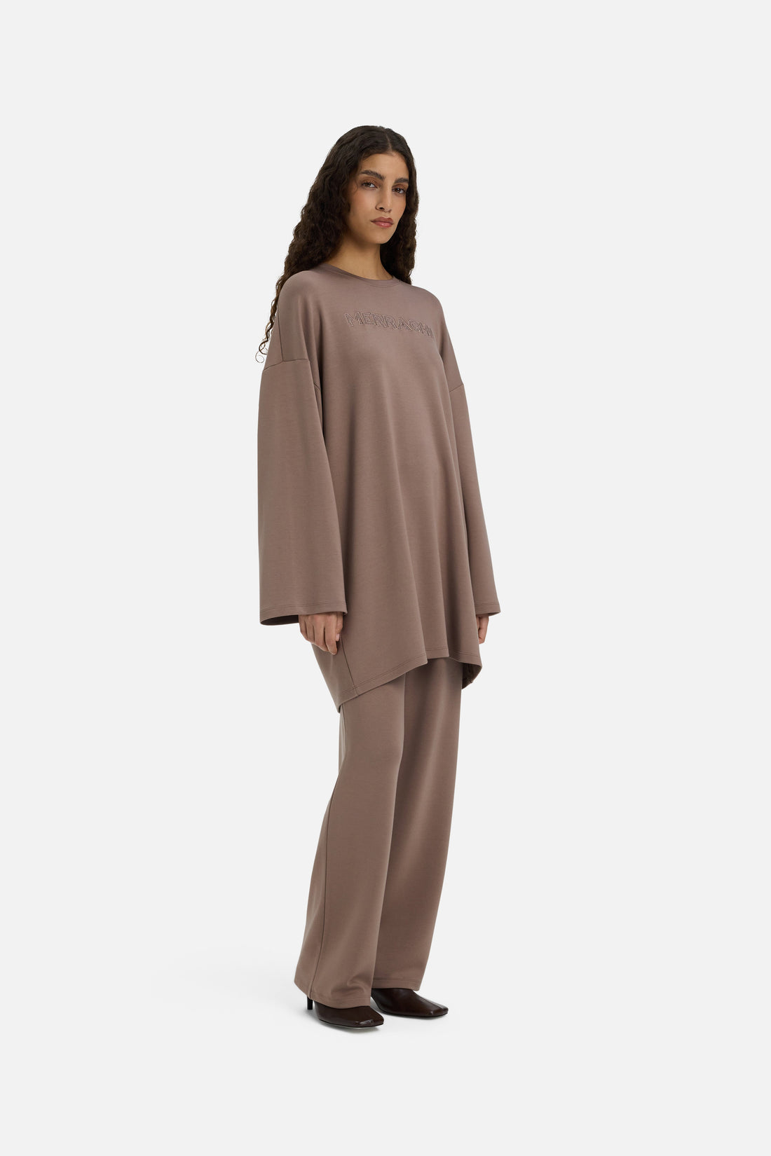 Zachte Rayonne Top | Taupe Roze