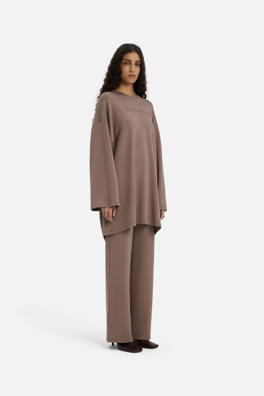 Soepele Rayonne Broek | Taupe Roze