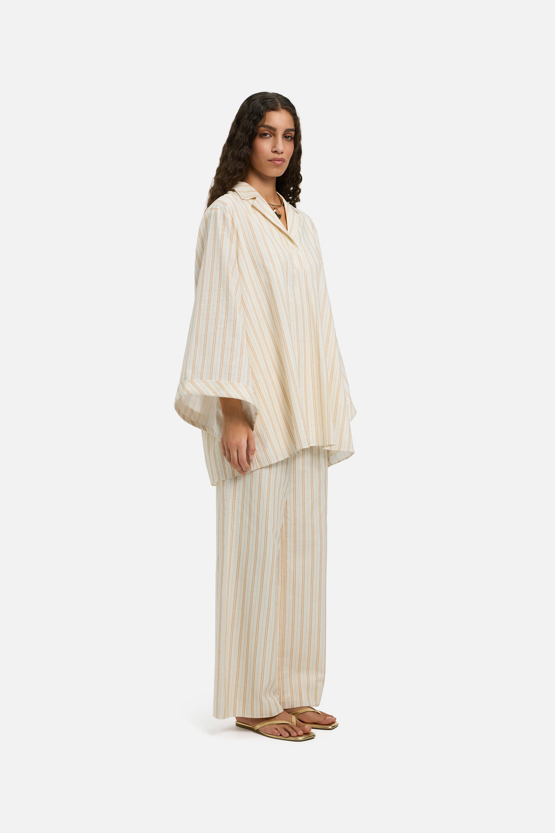 Gestreept Volume Overhemd | Biscotti Stripe