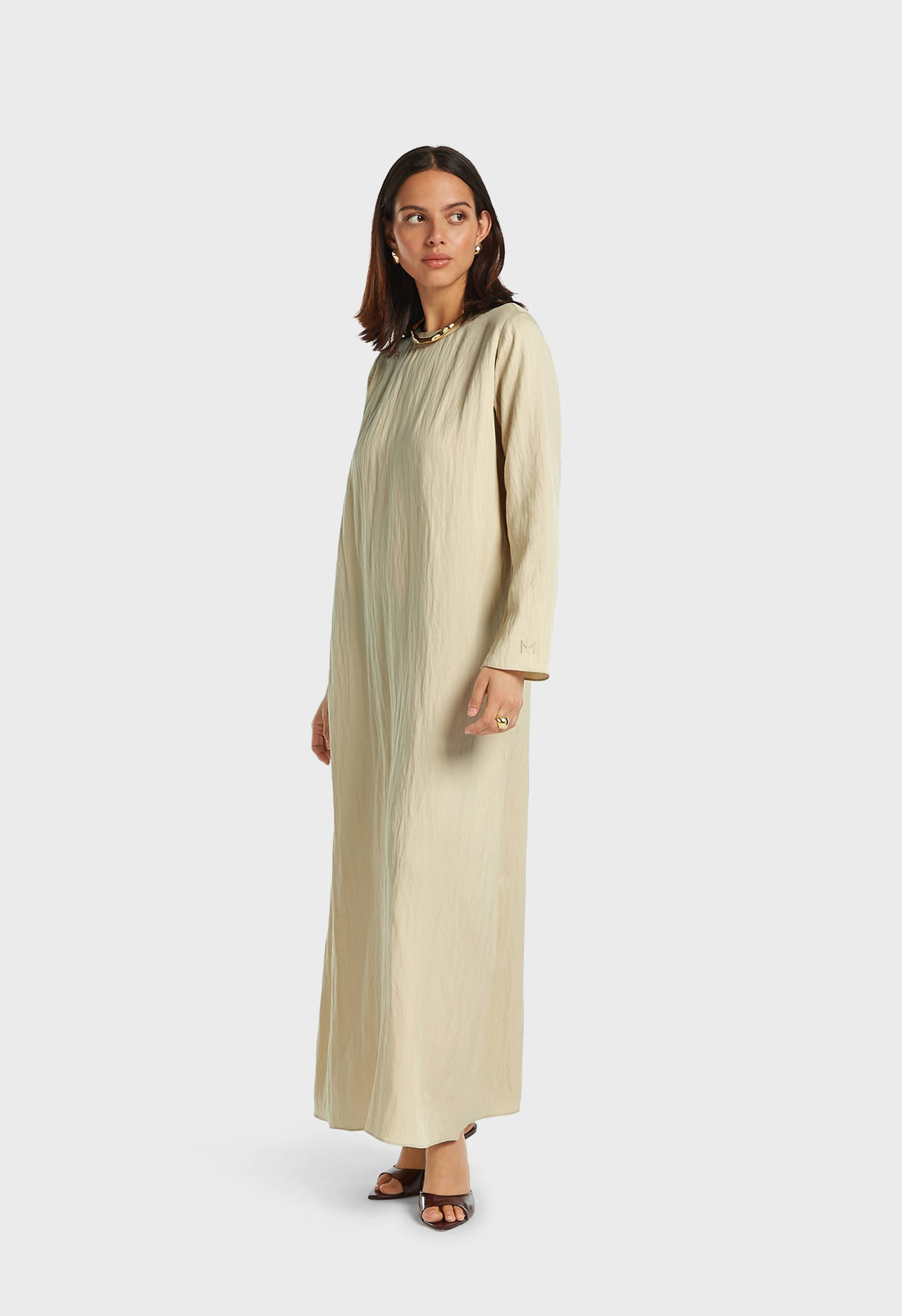 Getailleerde Robe | Bruine rijst
