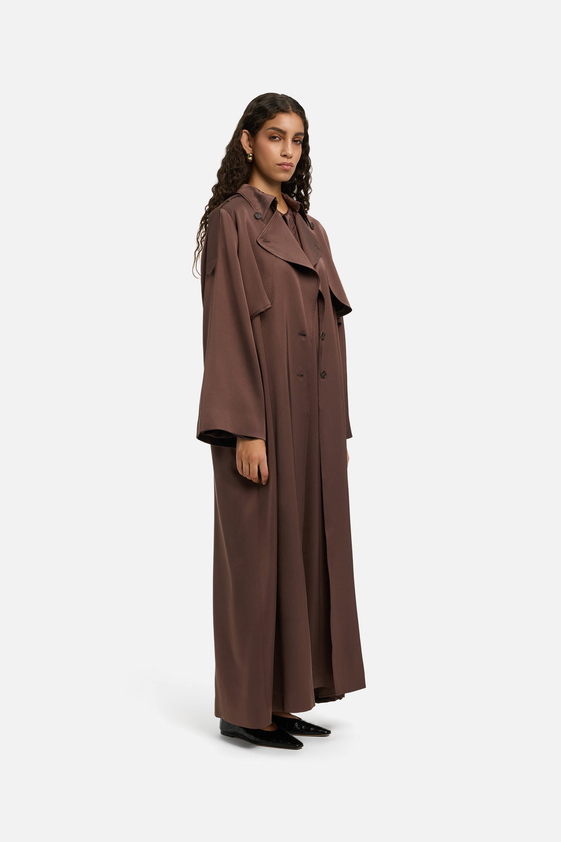 Zomer Trench Abaya | Verbrande Mokka