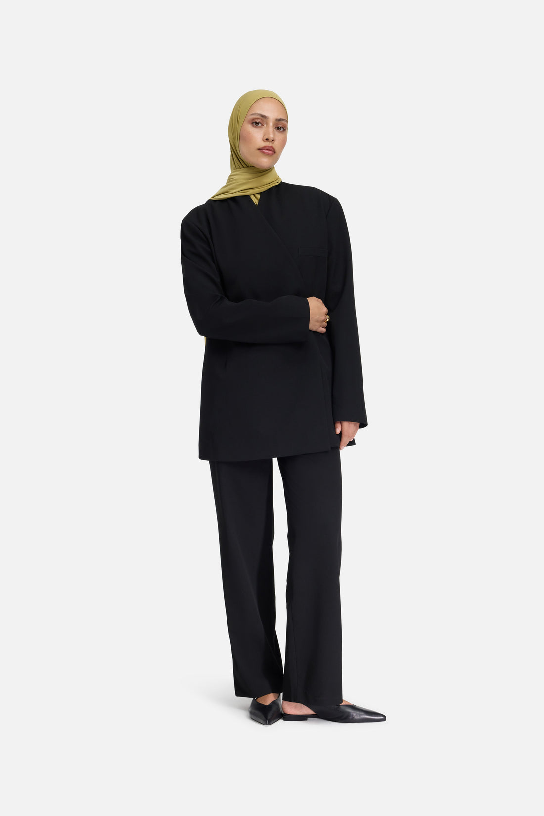 Getailleerde oversized blazer | Zwart