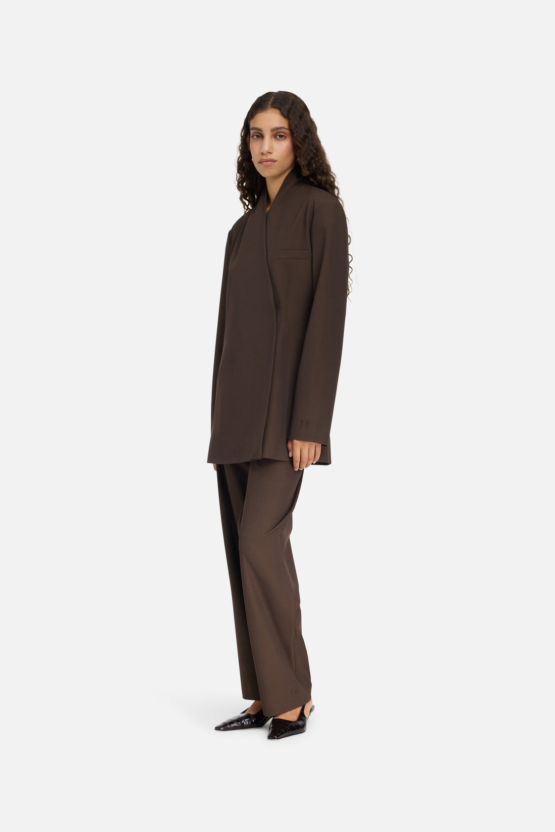 Getailleerde Oversized Blazer | Donkerbruin