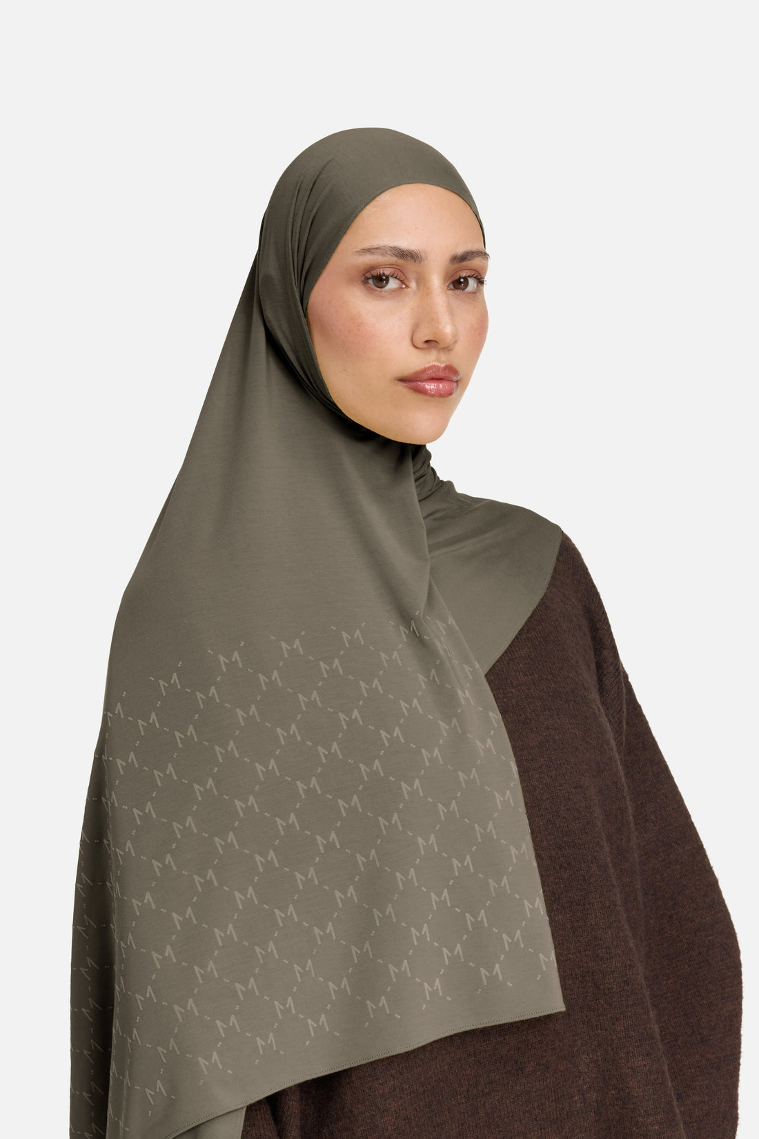 De Monogram Flock Sjaal Premium | Bruin