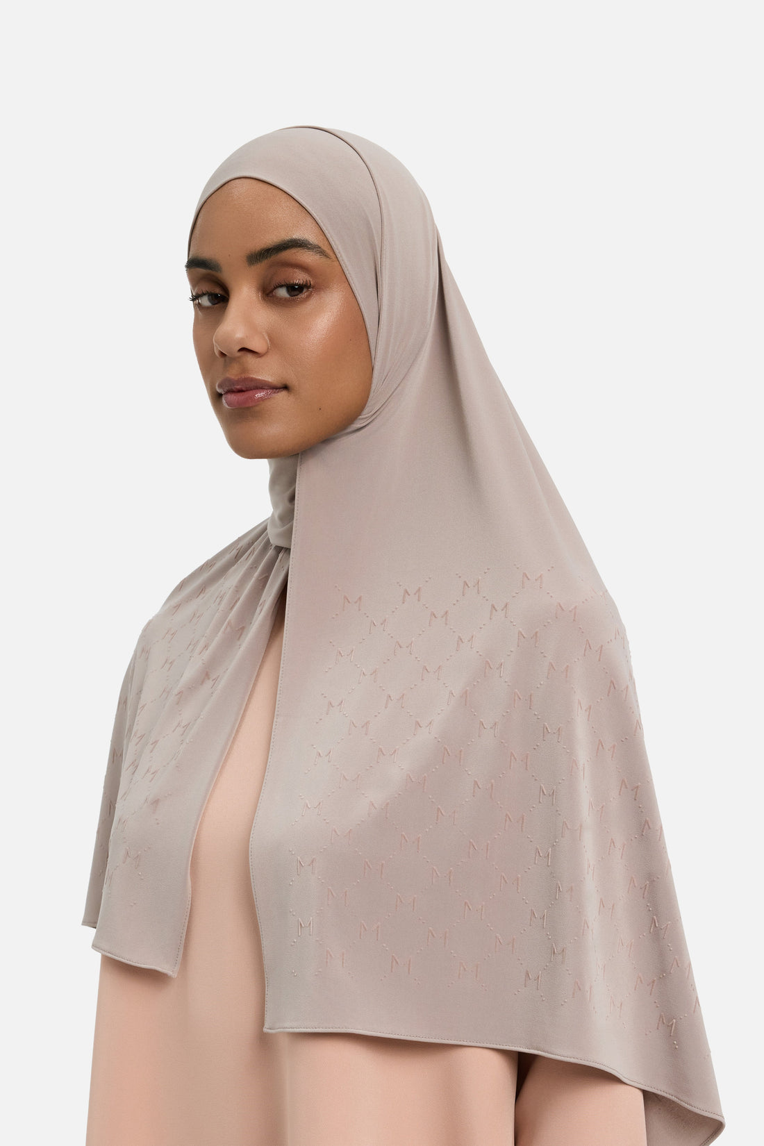 De Monogram Flock Sjaal Premium | Mauve