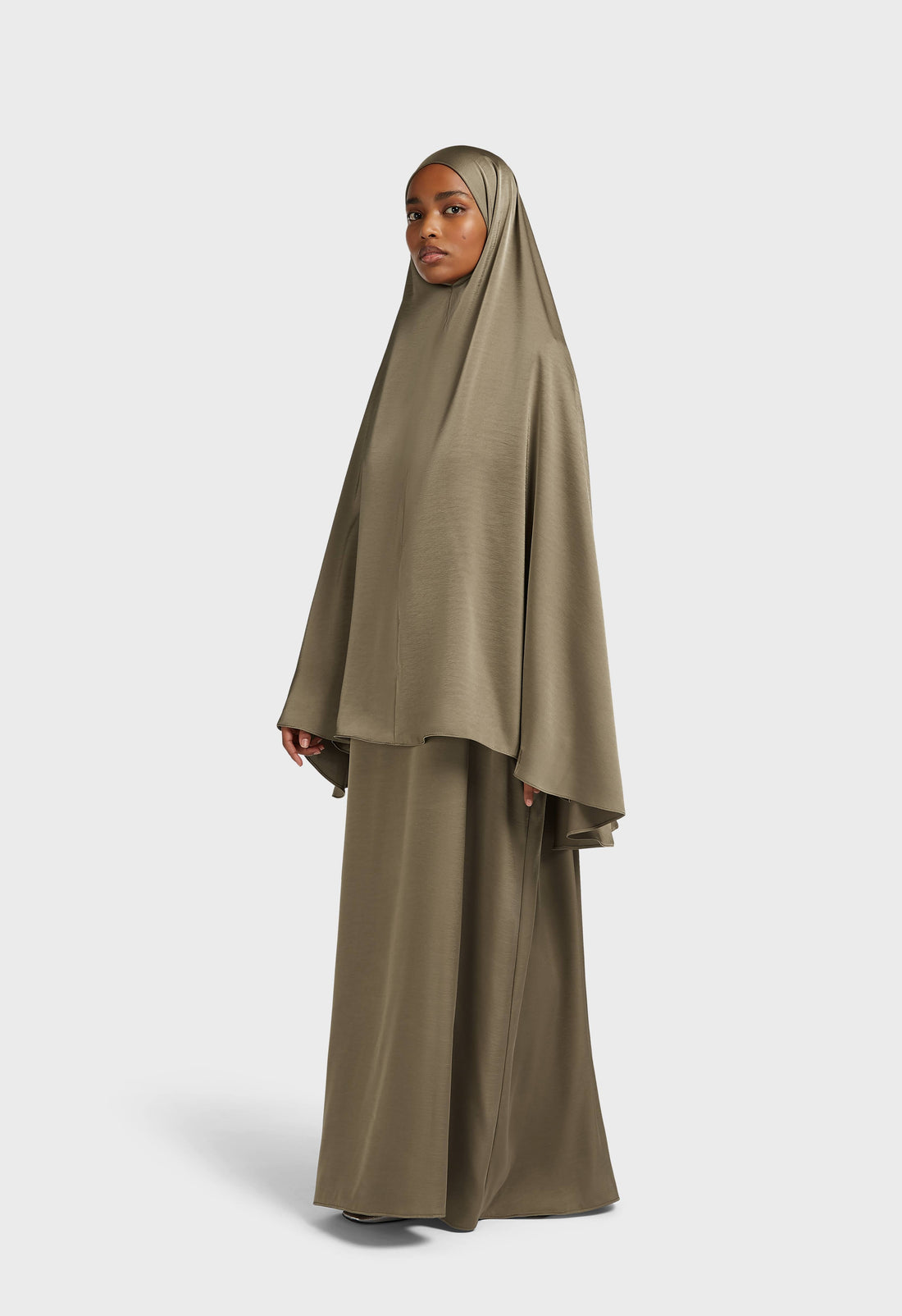 Satijnen Khimar | Desert Brown