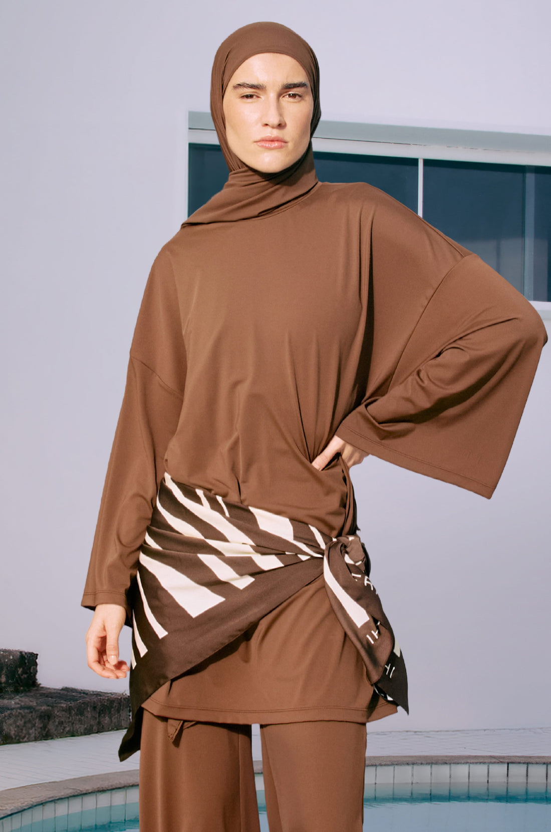 T-shirt Zwemtop | Donker Terra