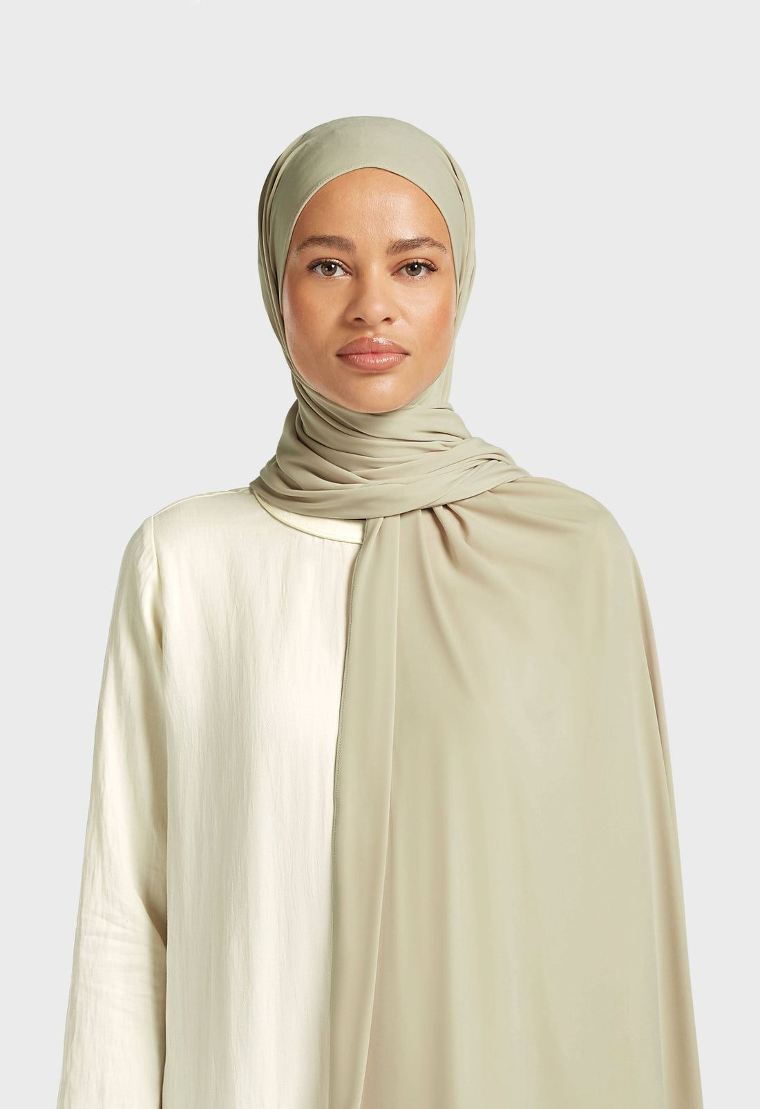 Premium Jersey Sjaal | Mosgrijs